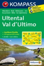 KOMPASS Wanderkarte Ultental, Val d'Ultimo
