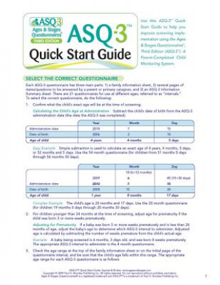 Ages & Stages Questionnaires (R) (ASQ (R)-3): Quick Start Guide (English)