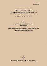 Untersuchung Der Verzugsvorgange an Den Streckwerken Verschiedener Spinnereimaschinen