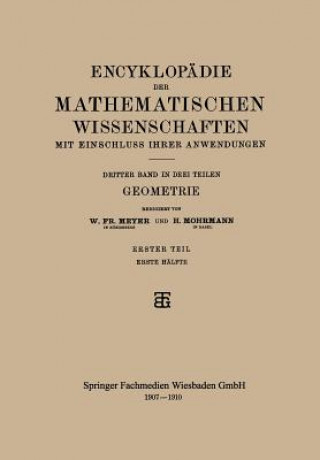 Encyklopadie Der Mathematischen Wissenschaften Mit Einschluss Ihrer Anwendungen