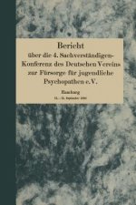 Bericht UEber Die 4. Sachverstandigen-Konferenz Des Deutschen Vereins Zur Fursorge Fur Jugendliche Psychopathen E.V.