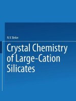 Crystal Chemistry of Large-Cation Silicates / Kristallokhimiya Silikatov S Krupnymi Kationami /