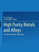 High-Purity Metals and Alloys