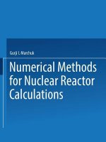 / Chislennye Metody Rascheta Yadernykh Reaktorov / Numerical Methods for Nuclear Reactor Calculations