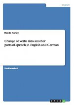 Change of verbs into another parts-of-speech in English and German