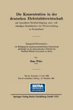 Die Konzentration in Der Deutschen Elektrizitatswirtschaft