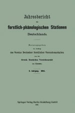 Jahresbericht Der Forstlich-Ph nologischen Stationen Deutschlands