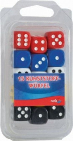 15 bunte Kunststoffwürfel (Spiel-Zubehör)