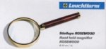 Stiellupe mit Glaslinse, Rosenholzgriff, 3-fache Vergrößerung