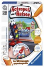 Ravensburger tiptoi 000525 Ratespaß auf Reisen, Spiel für 1-3 Kinder ab 4 Jahren, Praktisch für Unterwegs - Sachwissen zu den Themen Straßenverkehr un