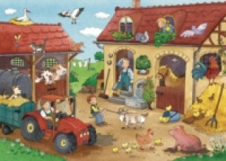 Ravensburger Kinderpuzzle - 07560 Fleißig auf dem Bauernhof - Puzzle für Kinder ab 3 Jahren, mit 2x12 Teilen