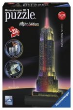 Ravensburger 3D Puzzle Empire State Building bei Nacht 12566 - das berühmte Gebäude in New York - leuchtet im Dunkeln