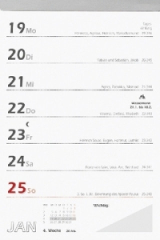 Wochenabreißkalender (Nr.325-0000) 2021