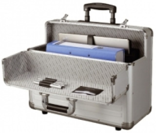 ALUMAXX Pilotenkoffer mit Trolley, Aluminium, silber