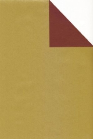 Buchhandlungsbedarf, Geschenkpapier Vollton gold/bordeaux, br. engg. N. (Rolle, 50 cm)