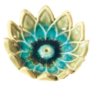 Lotus Keramik 8 cm, Räucherstäbchenhalter