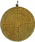 Halsanhänger Labyrinth bronze