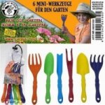 Gartenwerkzeuge mini bunt 6er-Set