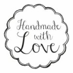 Stempel handmade with love, rund 35/35 mm