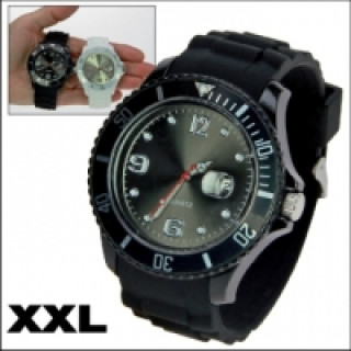 Uhr Silikon-Style XXL schwarz