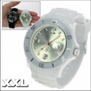 Uhr Silikon-Style XXL weiß