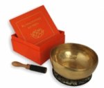 Klangschalen-Set Box 3 bedruckt Lotusblüte terracotta