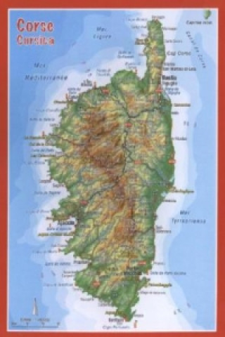 Korsika, Reliefpostkarte. Corsica