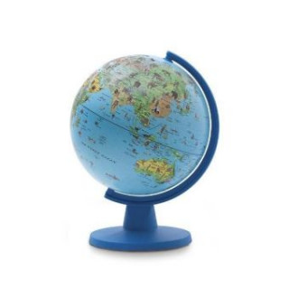 Safari Globe, Mini-Globus, Kunststoffgestell blau (SF 16)