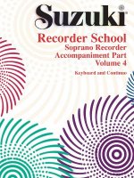 Suzuki Recorder School, Soprano Recorder, Keyboard and Continuo Accompaniment. Vol.4