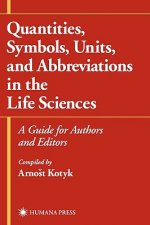 Quantities, Symbols, Units, and Abbreviations in the Life Sciences