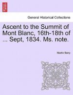 Ascent to the Summit of Mont Blanc, 16th-18th of ... Sept, 1834. Ms. Note.