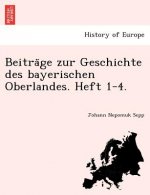 Beitra GE Zur Geschichte Des Bayerischen Oberlandes. Heft 1-4.