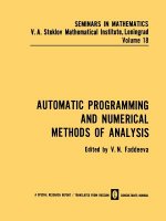 Automatic Programming and Numerical Methods of Analysis