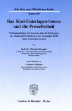 Das Stasi-Unterlagen-Gesetz und die Pressefreiheit.
