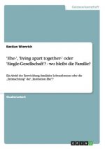'Ehe-', 'living apart together-' oder 'Single-Gesellschaft'? - wo bleibt die Familie?