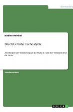Brechts fruhe Liebeslyrik