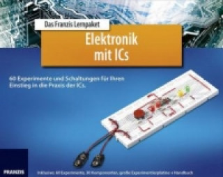 Lernpaket Elektronik mit ICs, 30 Komponenten, große Experimentierplatine + Handbuch