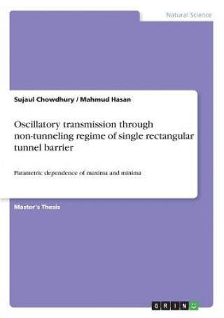 Oscillatory transmission through non-tunneling regime of single rectangular tunnel barrier