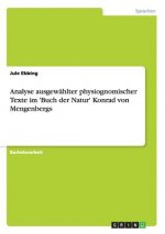 Analyse ausgewahlter physiognomischer Texte im 'Buch der Natur' Konrad von Mengenbergs