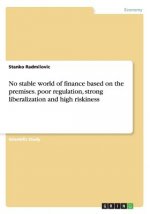 No stable world of finance based on the premises. poor regulation, strong liberalization and high riskiness