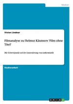 Filmanalyse zu Helmut Kautners 'Film ohne Titel'
