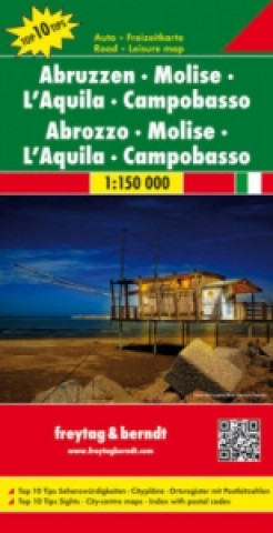 Abrozzo - Molise - L'Aquila  - Campobasso Road Map 1:150 000
