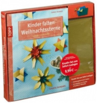 Kinder falten Weihnachtssterne, m. Bastelmaterial