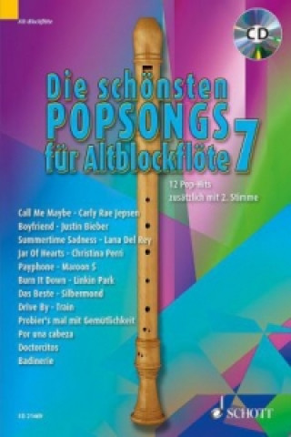 Die schönsten Popsongs für Alt-Blockflöte, m. Audio-CD. Bd.7
