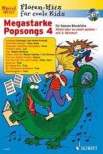 Megastarke Popsongs, Sopran-Blockflöte, m. Audio-CD. H.4