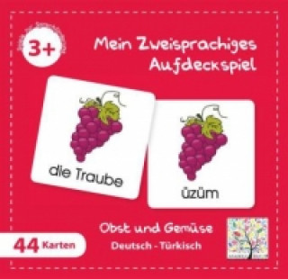 Mein Zweisprachiges Aufdeckspiel, Obst und Gemüse, Türkisch