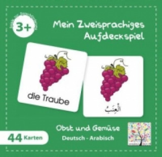 Mein Zweisprachiges Aufdeckspiel, Obst und Gemüse, Arabisch