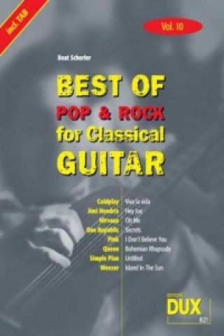 Best of Pop & Rock for Classical Guitar. Vol.10