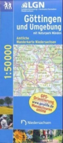 Topographische Karte Niedersachsen Göttingen und Umgebung mit Naturpark Münden