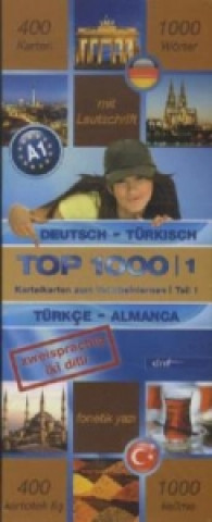 Top 1000 Türkisch Niveau A1, Karteikarten m. Lernbox. Tl.1